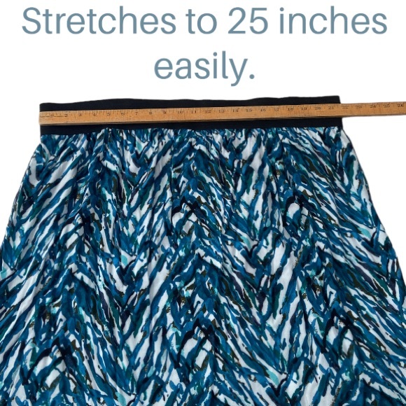 2X Floaty Pull-On Circle Skirt with Elastic Waist Band - Picture 6 of 10